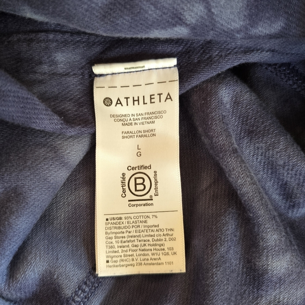 Athleta▪️ Farrallon Tie-Dye Cotton Athletic Shorts - Picture 9 of 9